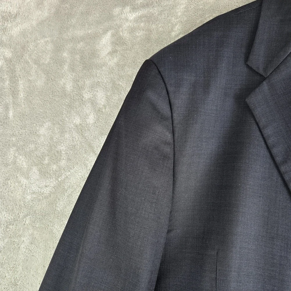 Vintage Joseph Abboud Loro Piana Blazer 48R Men Navy Blue Super 130s Wool Modern